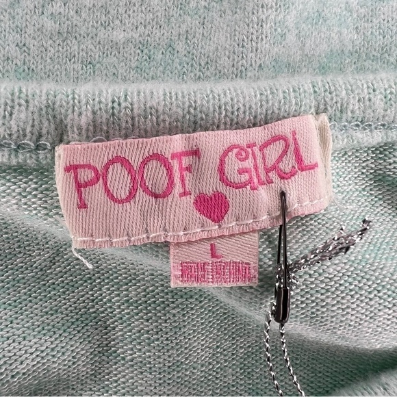 NEW POOF GIRLS LARGE MINT GREEN SOFT KNIT SWEATER STRETCH  PASTEL LONG SLEEVE - Picture 8 of 11